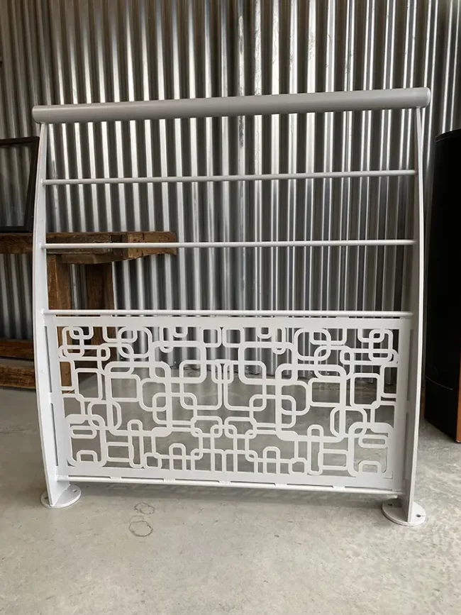 Garde-corps finition thermolaqué gris clair