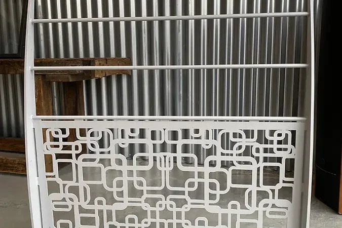 Garde-corps finition thermolaqué gris clair